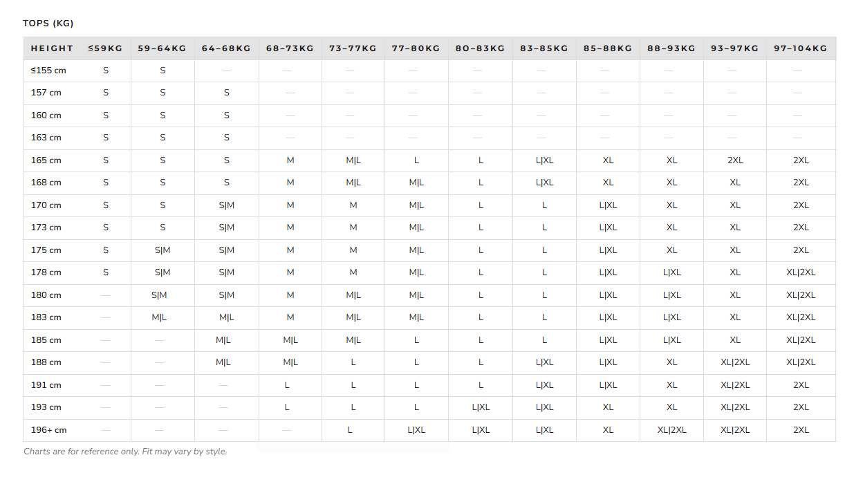 Lifting Essential Hoodie (Khaki) size chart